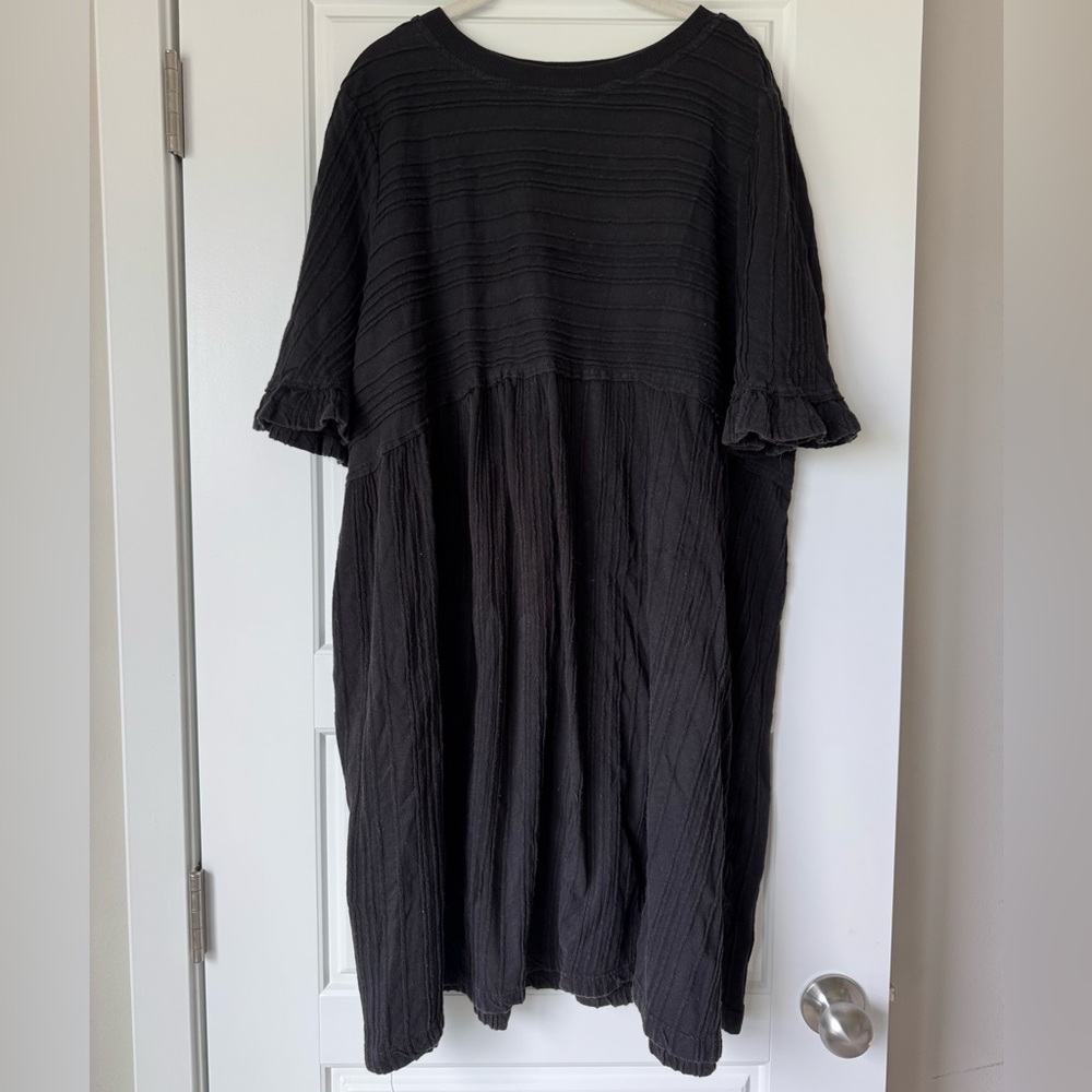 1X Casual Black Women's Dress